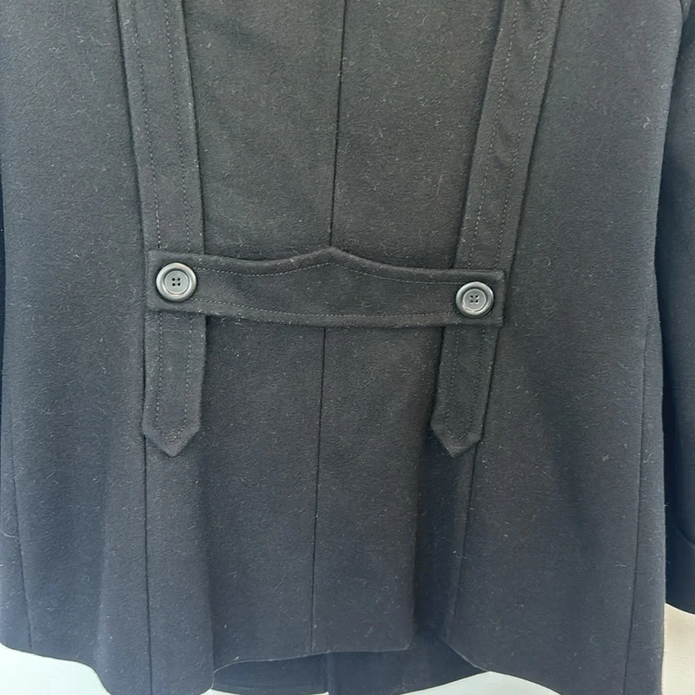 J. Crew wool black double breasted winter fall preppy collegiate pea coat 4 - Picture 9 of 11